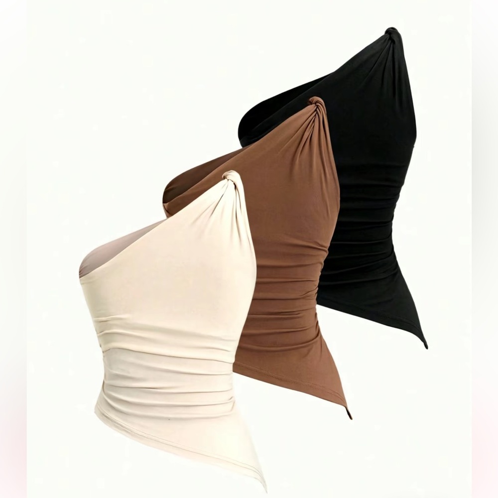 Elegant Black One-Shoulder Top